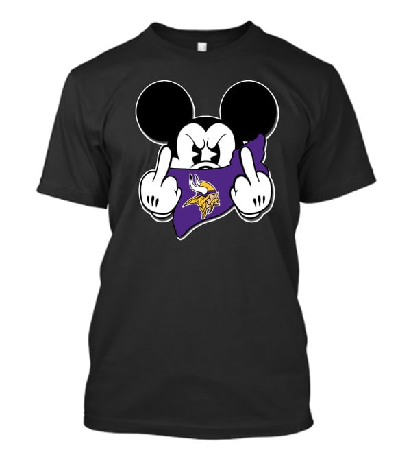 Mickey Mouse Minnesota Vikings Nfl Crossover T-Shirt