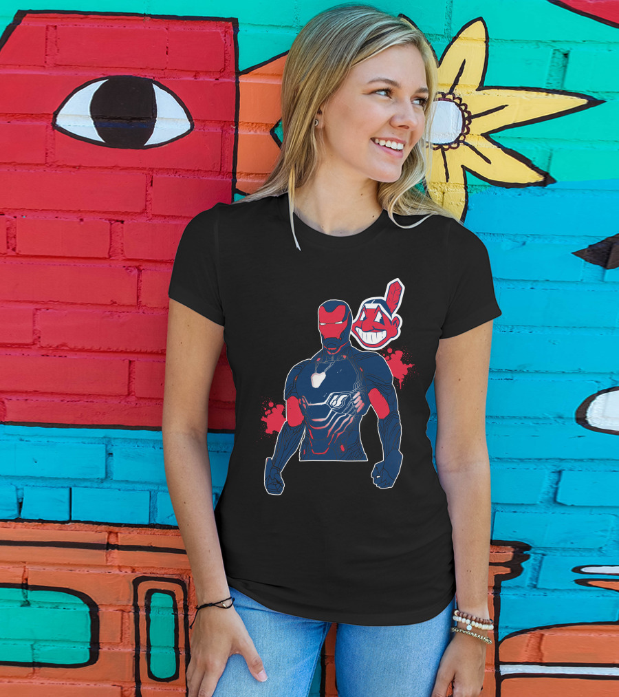 Iron Man Cleveland Indians Crossover T-Shirt