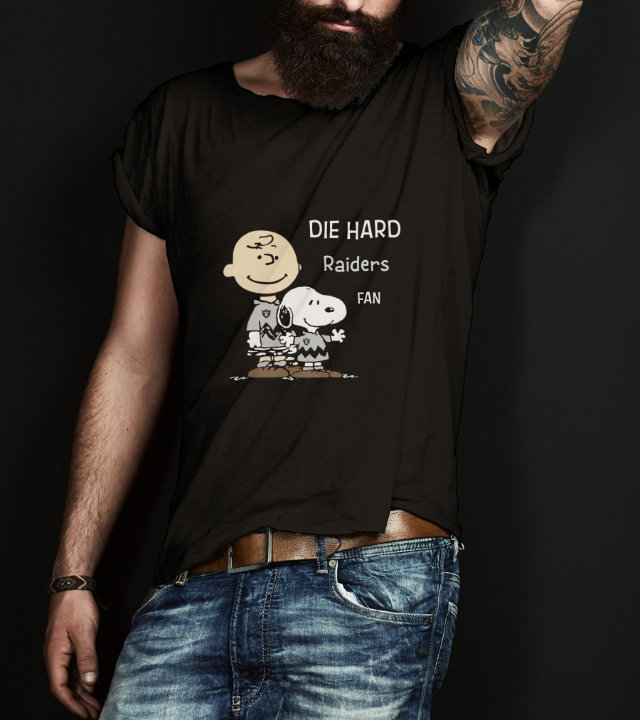 Die Hard Raiders Fan Snoopy And Charlie Brown T-Shirt