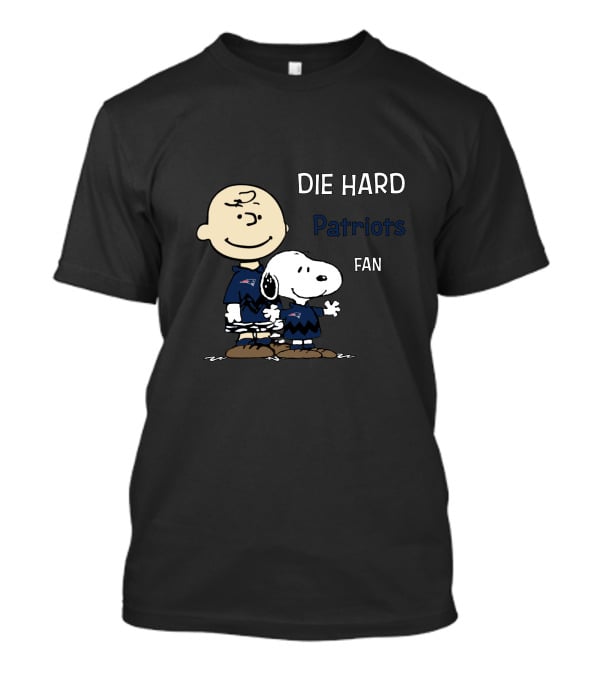 Die Hard Patriots Fan Snoopy Charlie Brown T-Shirt