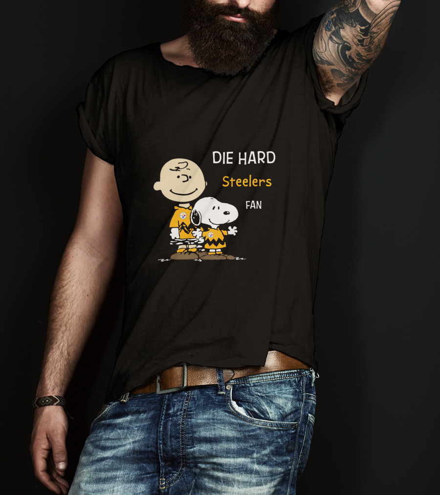 Die Hard Steelers Fan Snoopy And Charlie Brown T-Shirt