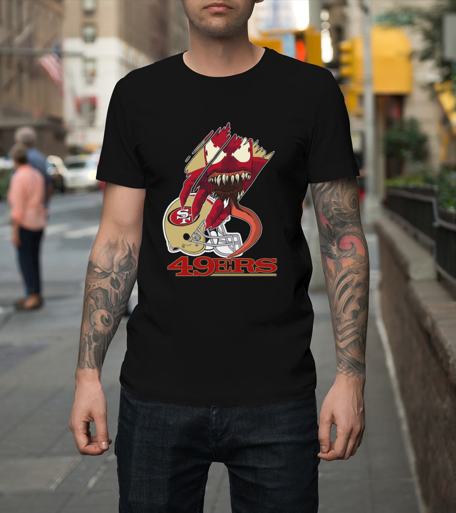 49ers Venomous Creature With San Francisco Helmet T-Shirt