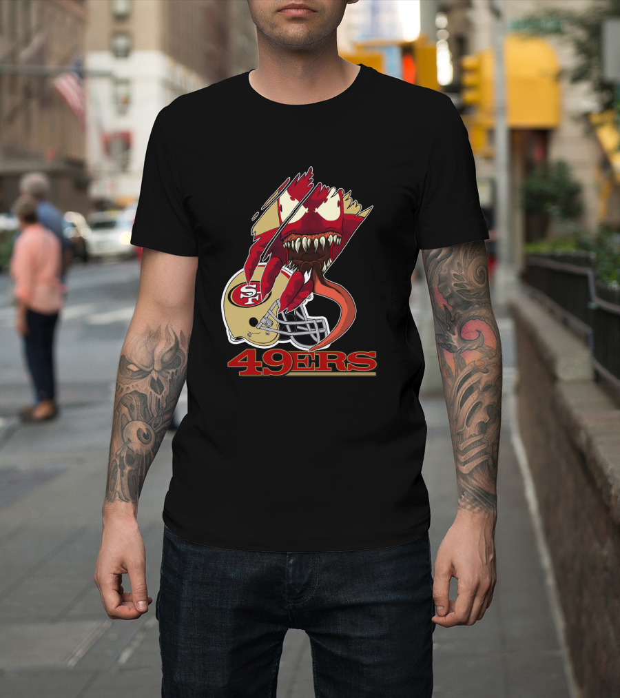 49ers Sf Football Venom Monster Helmet T-Shirt