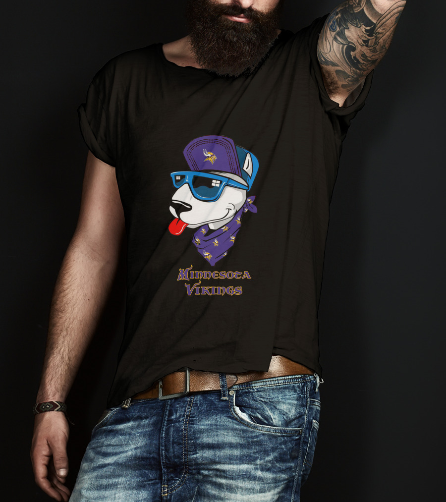 Minnesota Vikings Bull Terrier T-Shirt