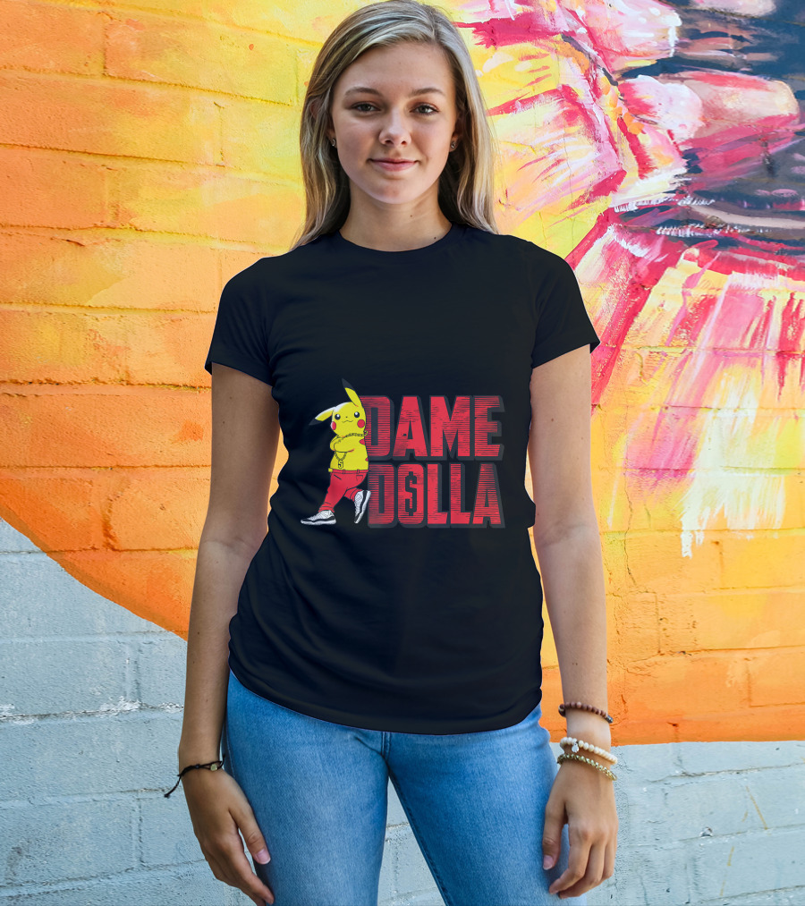 Pikachu Dame Dolla Crossover Red Outfit Sneakers T-Shirt