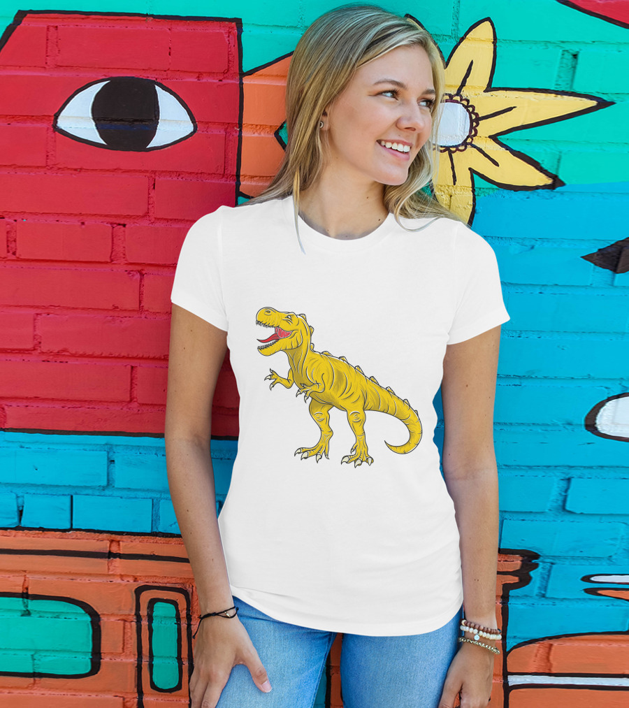Yellow Dinosaur Tyrannosaurus Rex T-Shirt