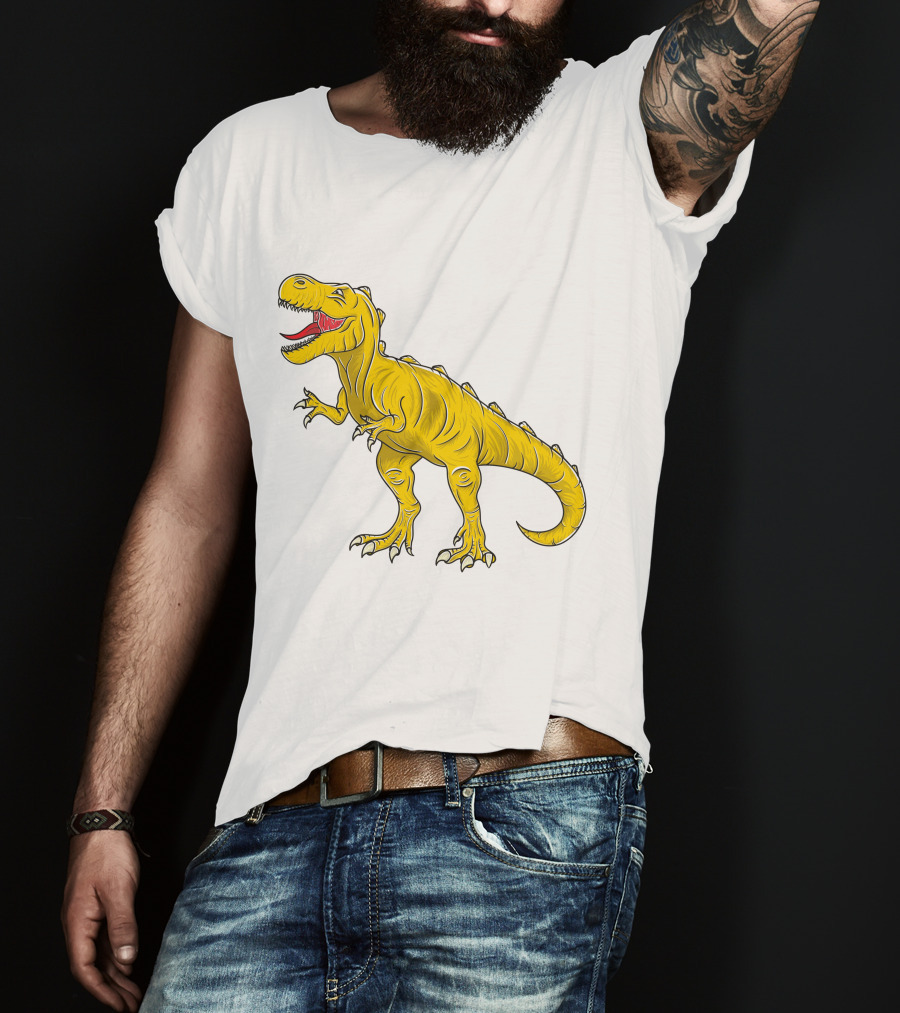Yellow Dinosaur Tyrannosaurus Rex T-Shirt