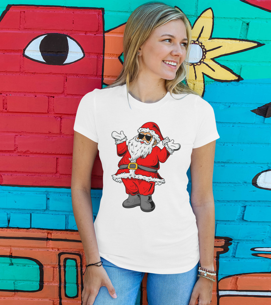 Santa Claus Wearing Cool Shades T-Shirt