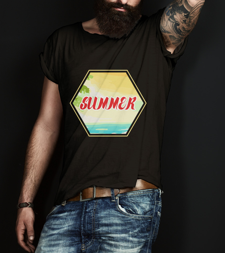 Summer Ocean Hexagon T-Shirt