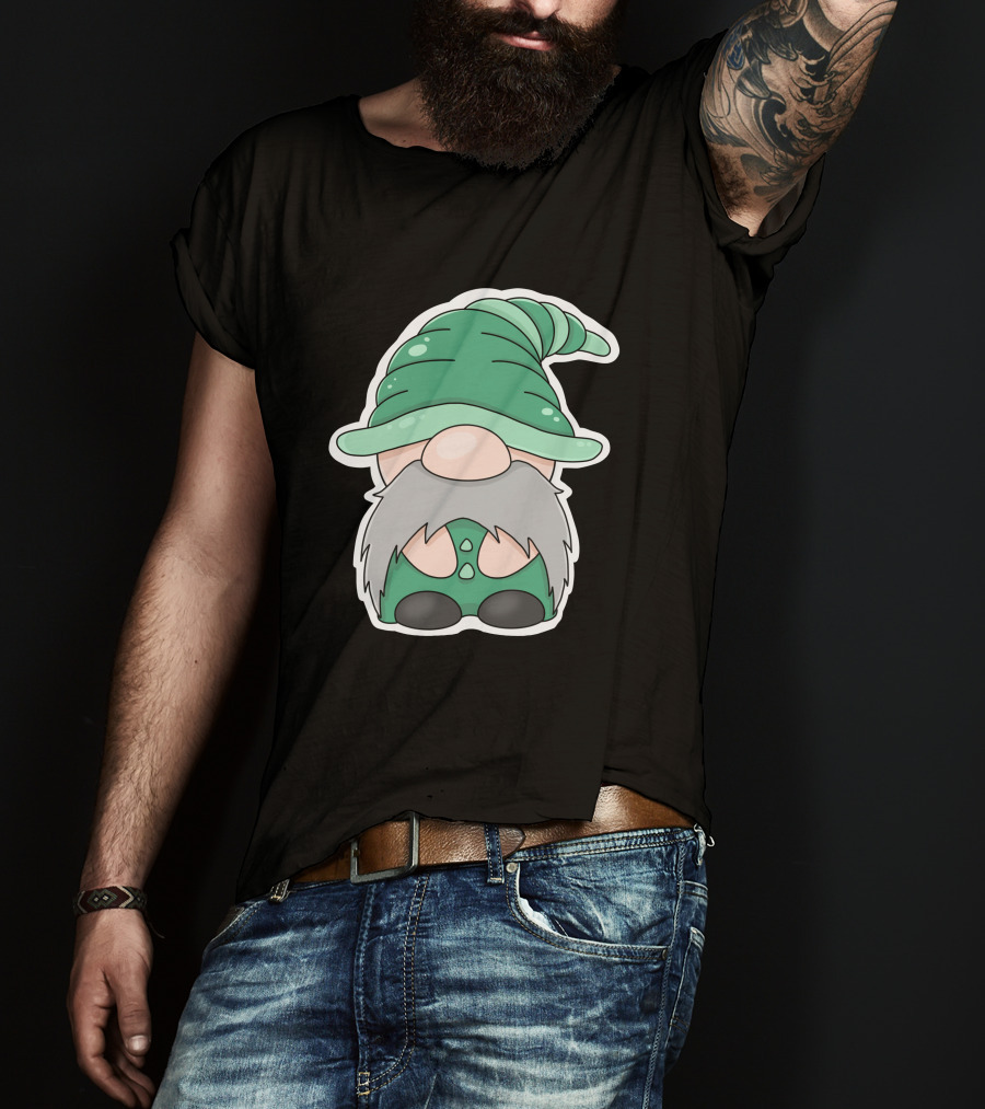 Green Gnomes In Classic Pointed Hat T-Shirt