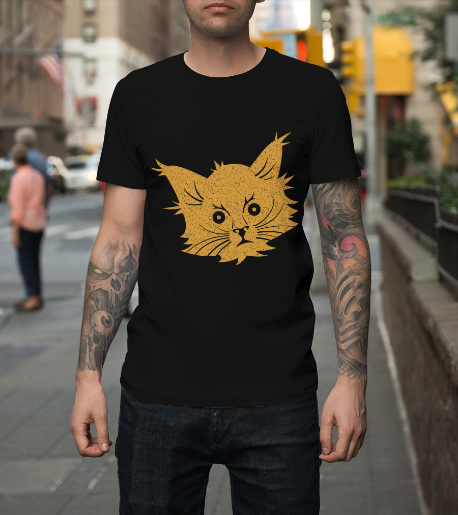 Cat Lover Whiskers Face T-Shirt