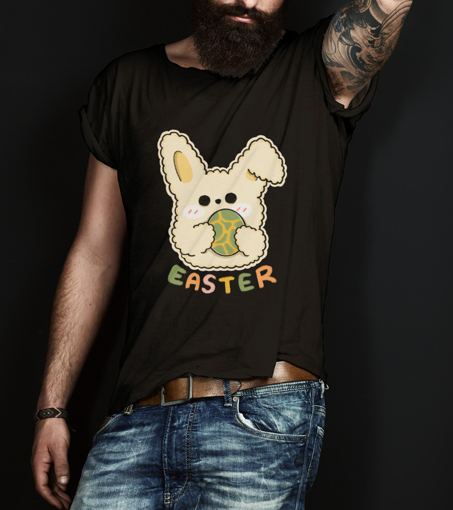 Easter Bunny Holding Easter Egg Sticker T-Shirt