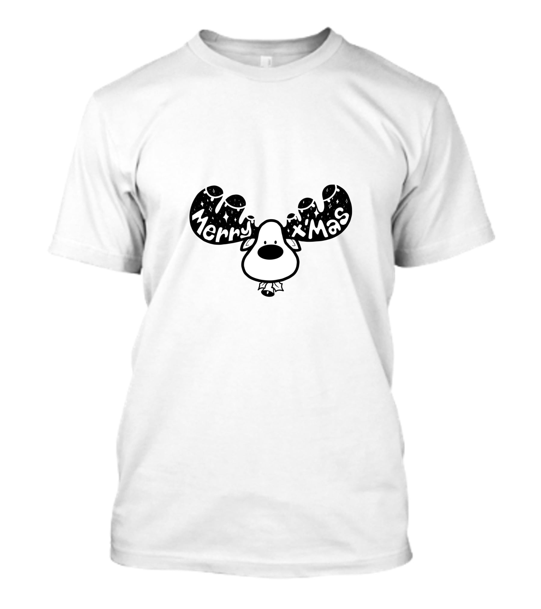 Merry Xmas Reindeer Antlers T-Shirt