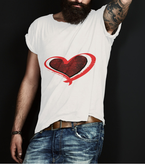 Valentines Day Heart Red Sparkle T-Shirt