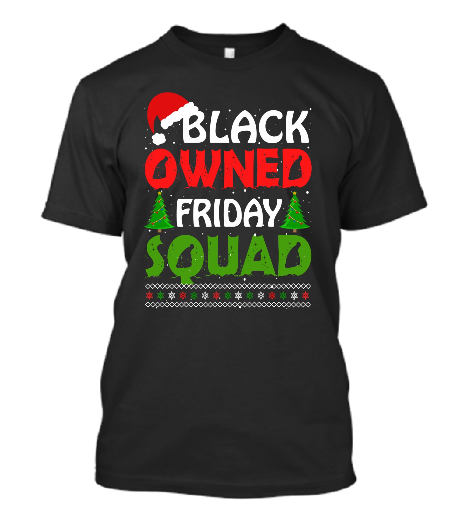 Black Owned Friday Squad Christmas Day T-Shirt