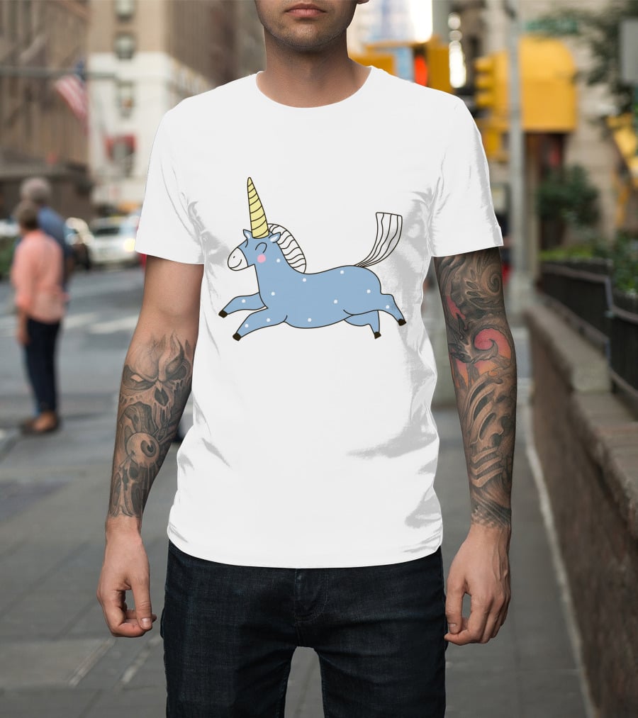 Cute Happy Polka Dot Unicorn T-Shirt