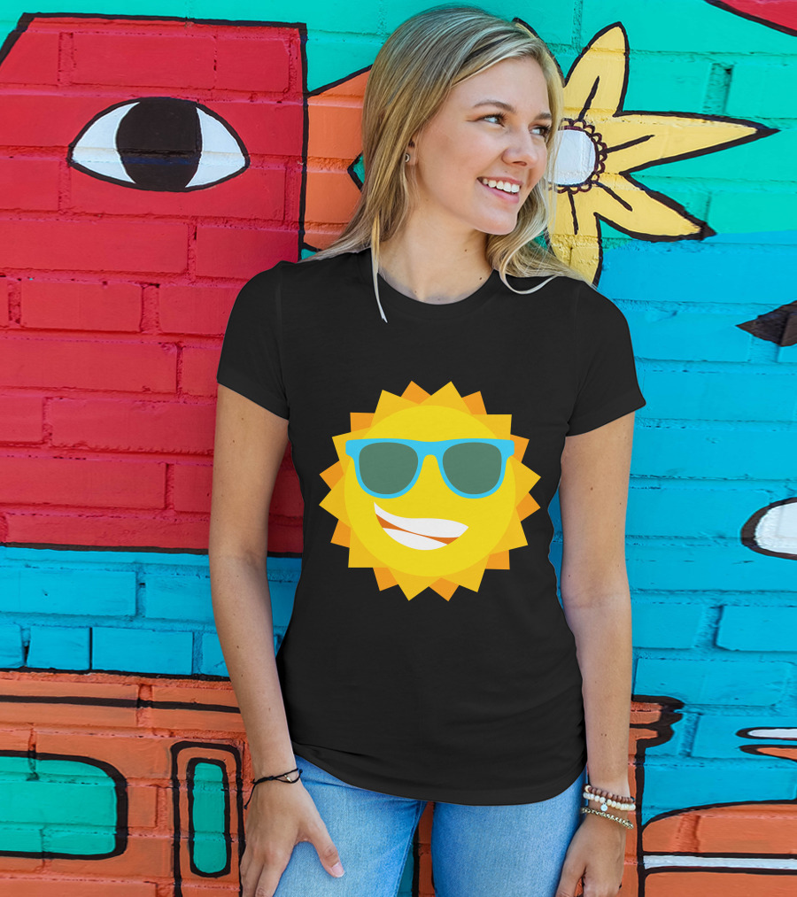 Cool Sun With Blue Sunglasses T-Shirt