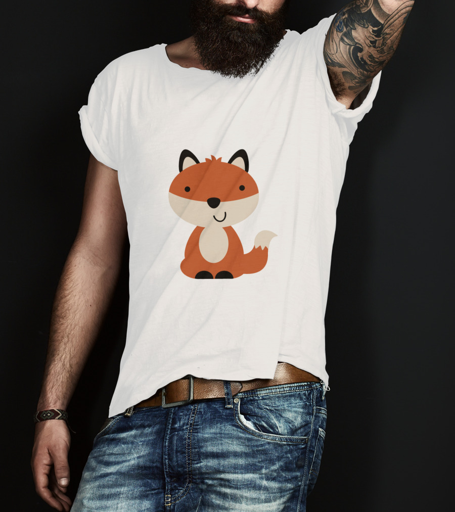 Cute Baby Cartoon Fox T-Shirt