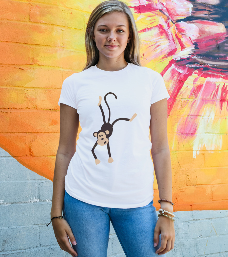 Funny Cartoon Monkey Doing Handstand T-Shirt