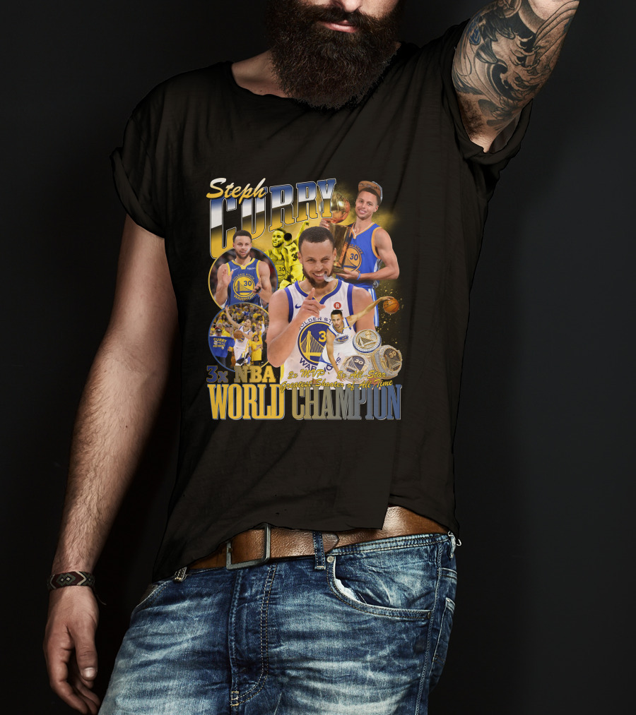 Steph Curry 3x NBA MVP World Champion Greatest Shooter Of All Time T-Shirt