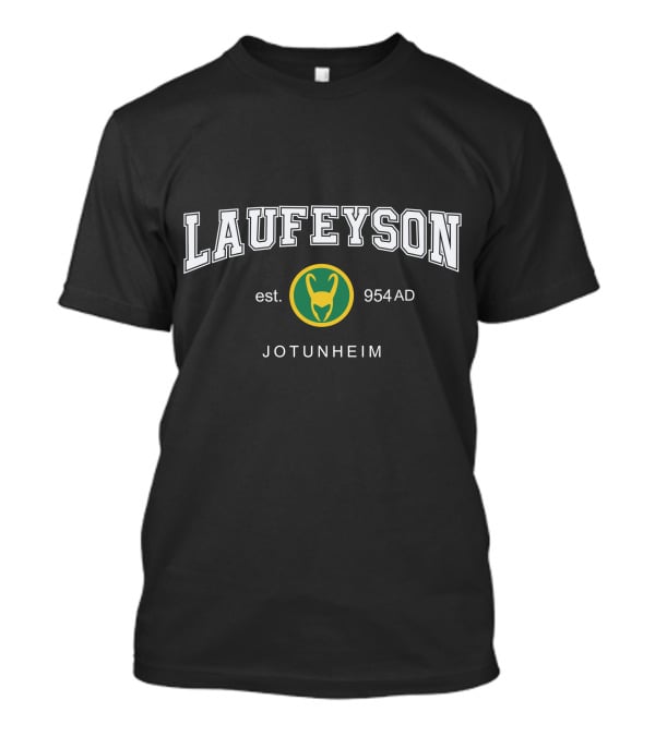 Laufeyson Est 954 AD Jotunheim Green Helmet T-Shirt