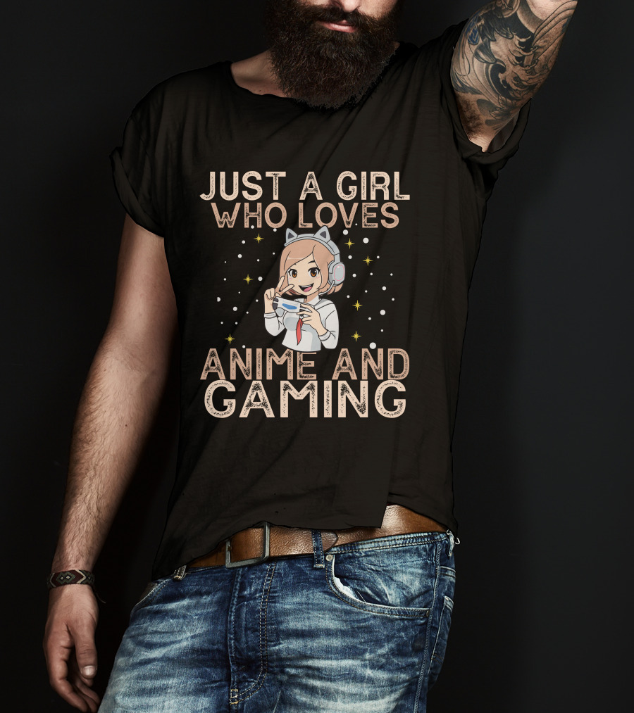 Just A Girl Who Loves Anime And Gaming T-Shirt