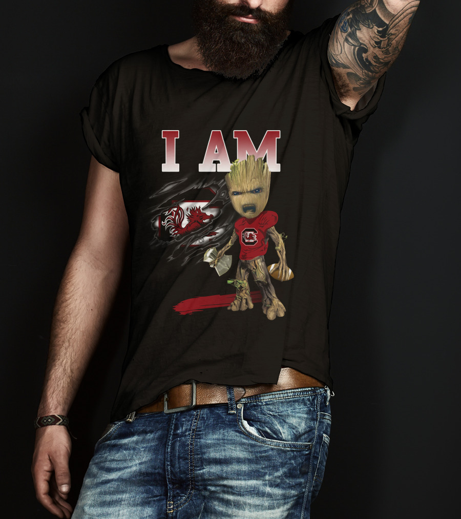 I Am Sc Gamecocks Groot Football Fan T-Shirt