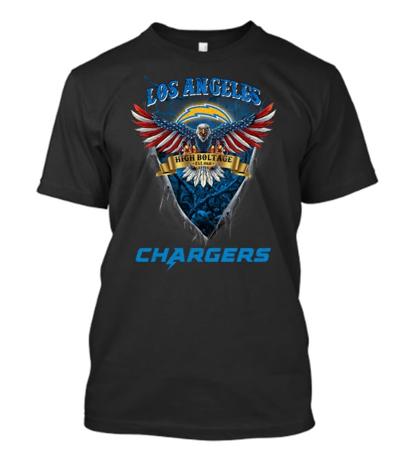 Los Angeles Chargers High Voltage Us Eagle Est. 1960 T-Shirt