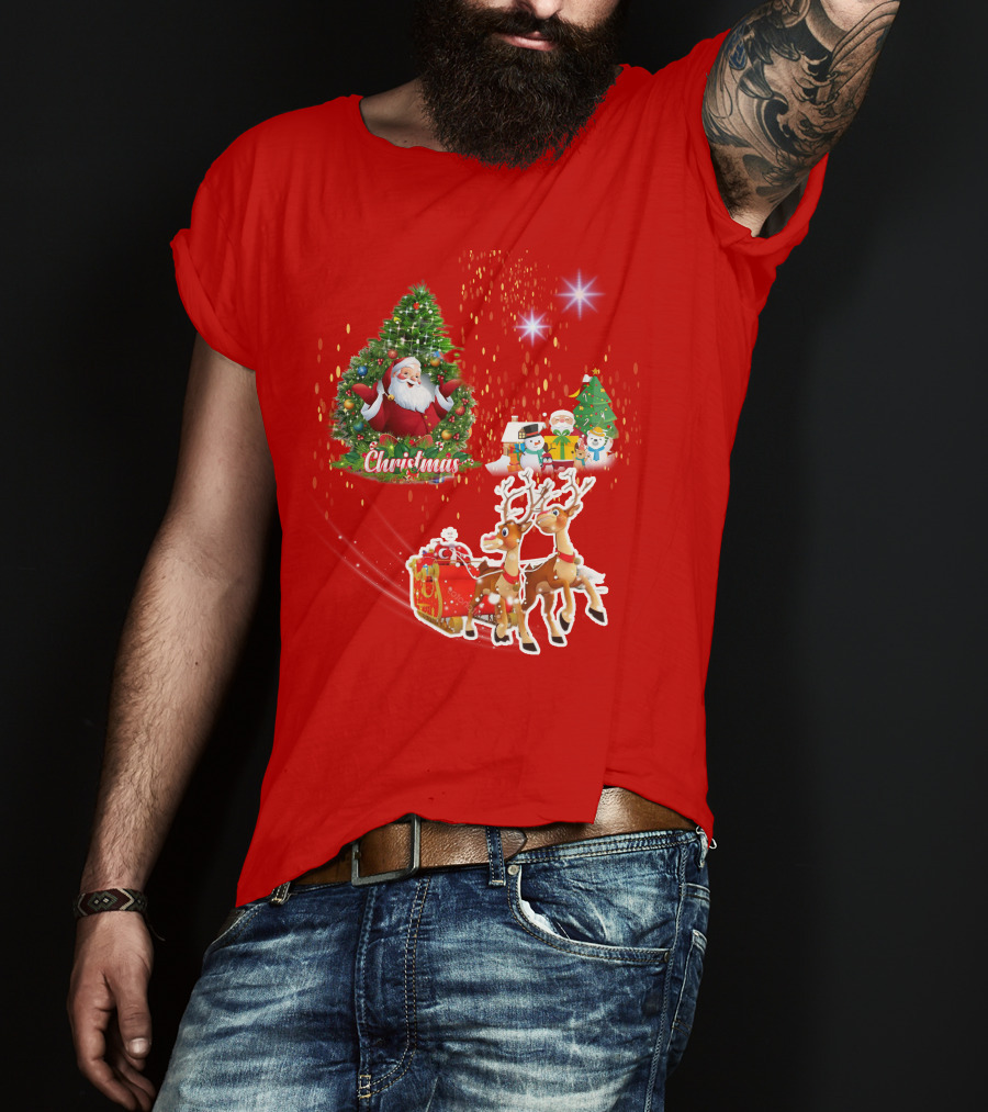 Christmas Santa Claus Reindeer Giang Sinh T-Shirt