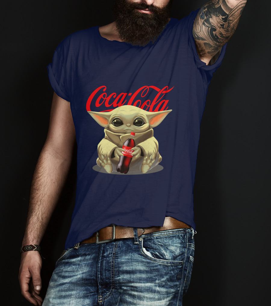 Star Wars Baby Yoda Holds Coca Cola Bottle T-Shirt