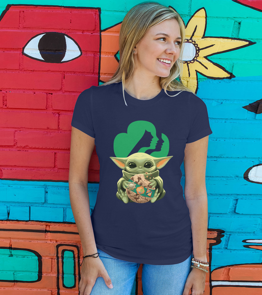 Star Wars Baby Yoda Hug Girl Scout Cookie T-Shirt