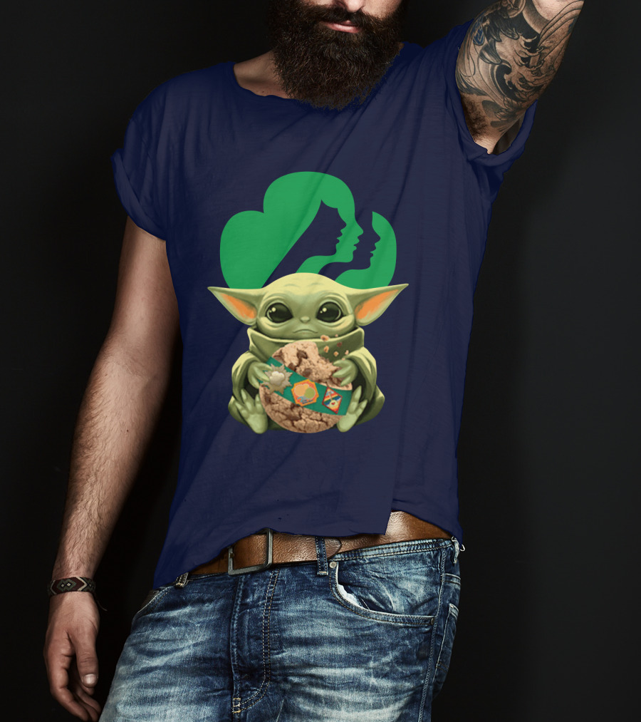 Star Wars Baby Yoda Hug Girl Scout Cookie T-Shirt