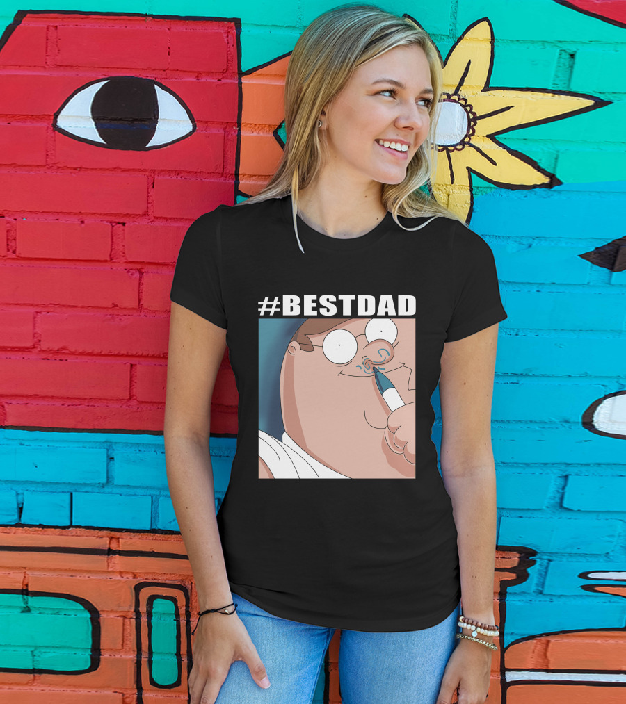 BESTDAD Family Guy Iconic Character Nose Drawing T-Shirt