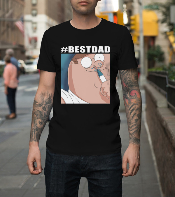 Shirt: BESTDAD Family Guy Iconic Character Nose Drawing T-Shirt BESTDAD Family Guy Iconic Character Nose Drawing T-Shirt