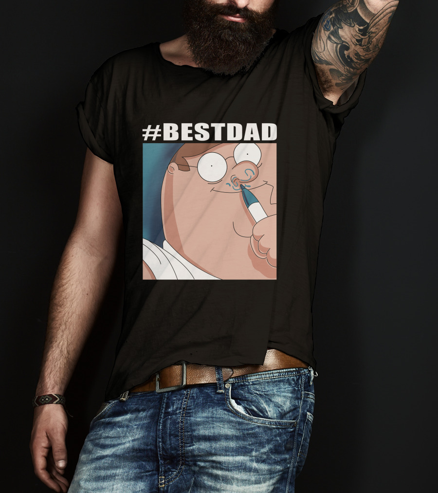 BESTDAD Family Guy Iconic Character Nose Drawing T-Shirt