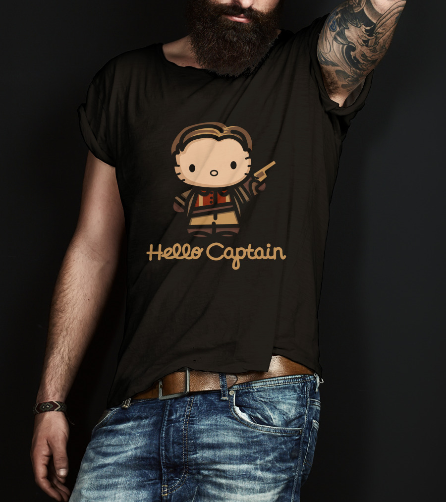 Hello Captain Kitty Firefly Mashup Character T-Shirt