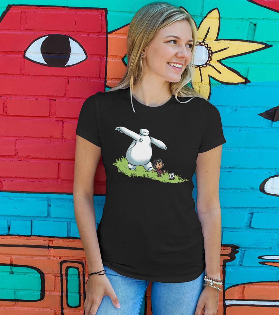 Hiro And Baymax Playing Soccer Big Hero 6 T-Shirt