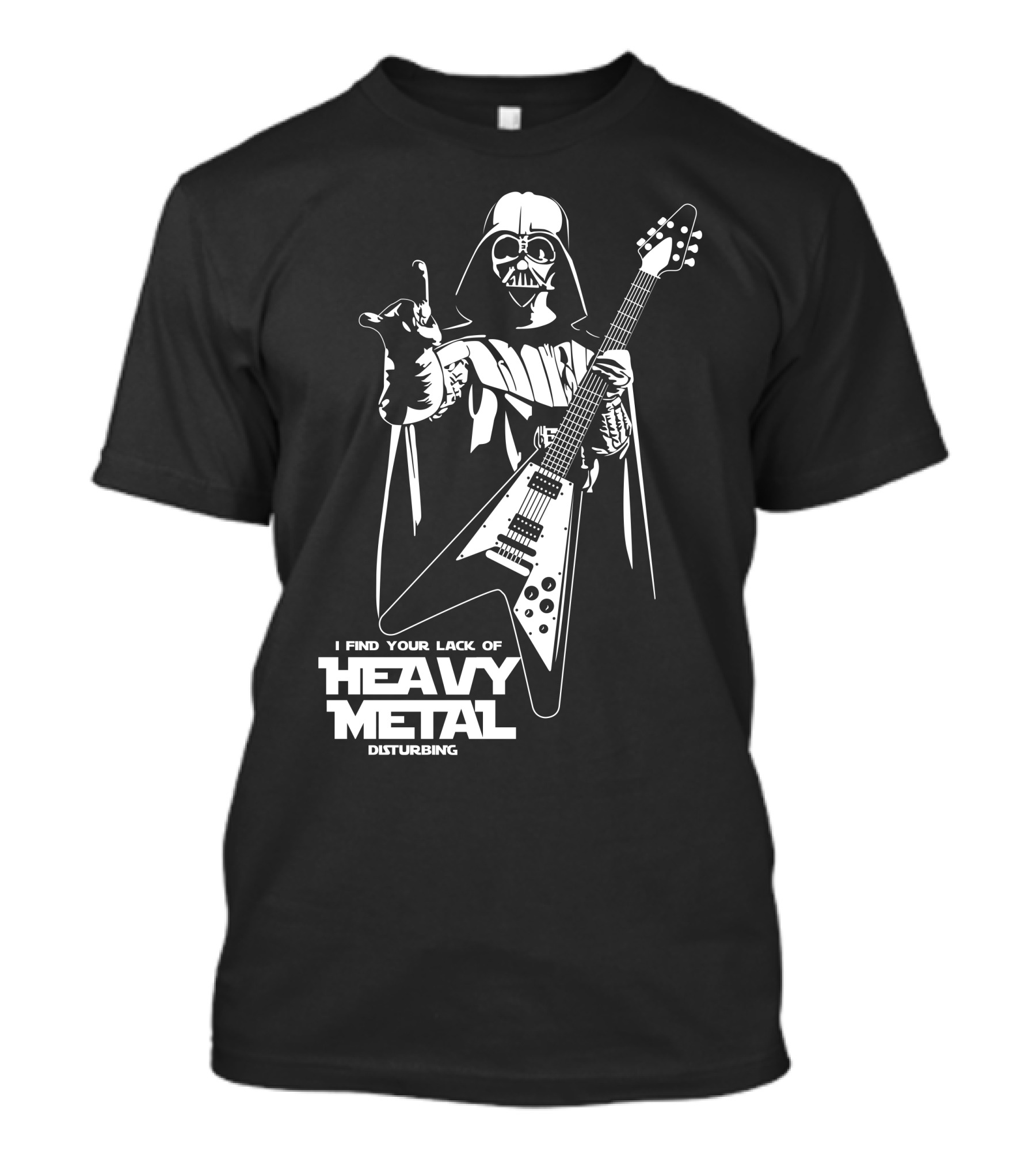I Find Your Lack Of Heavy Metal Disturbing Star Wars Darth Vader Playing Guitar T-Shirt