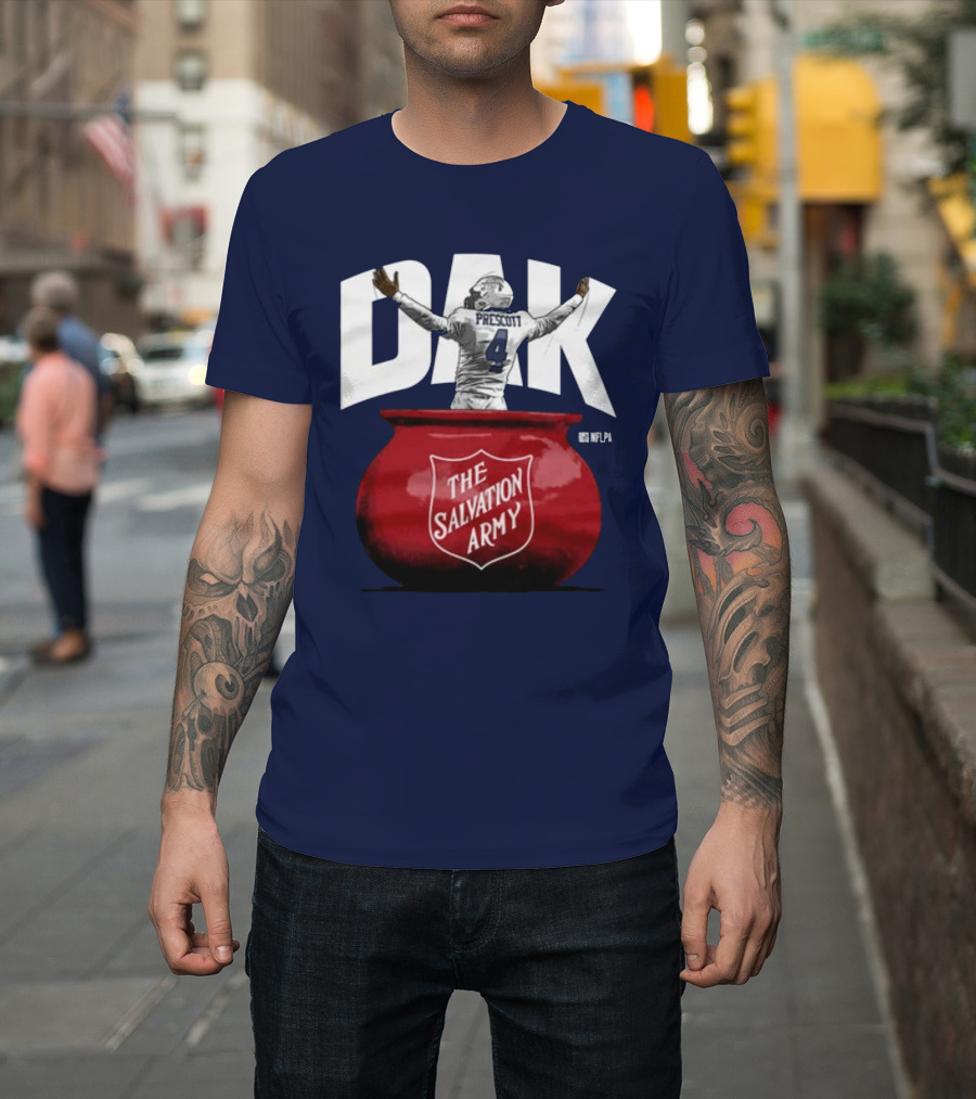 Dak Prescott NFLPA The Salvation Army Red Kettle T-Shirt