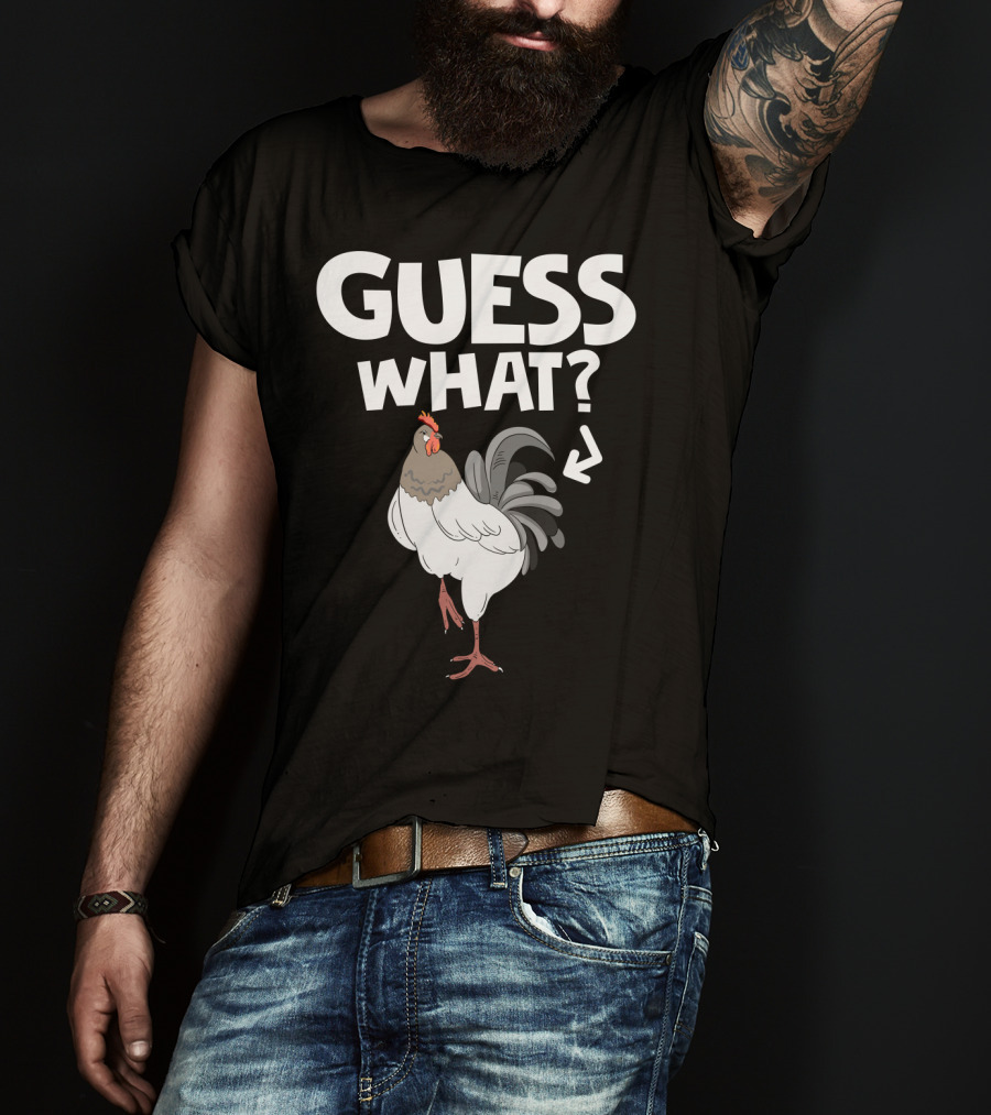 Guess What Chicken Butt Funny Country Farm Animal Joke T-Shirt