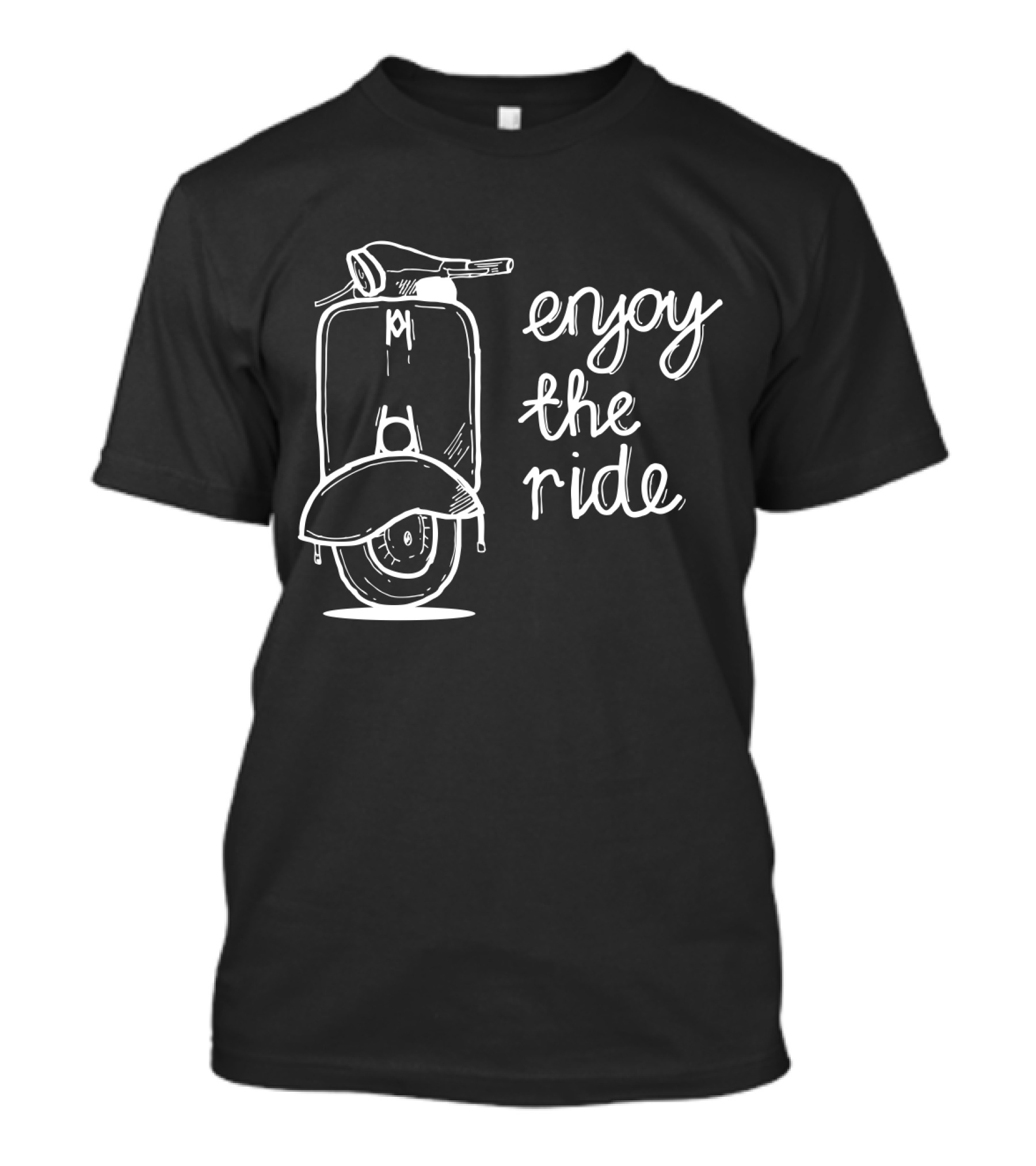 Enjoy The Ride Classic Scooter Style Retro Adventure T-Shirt