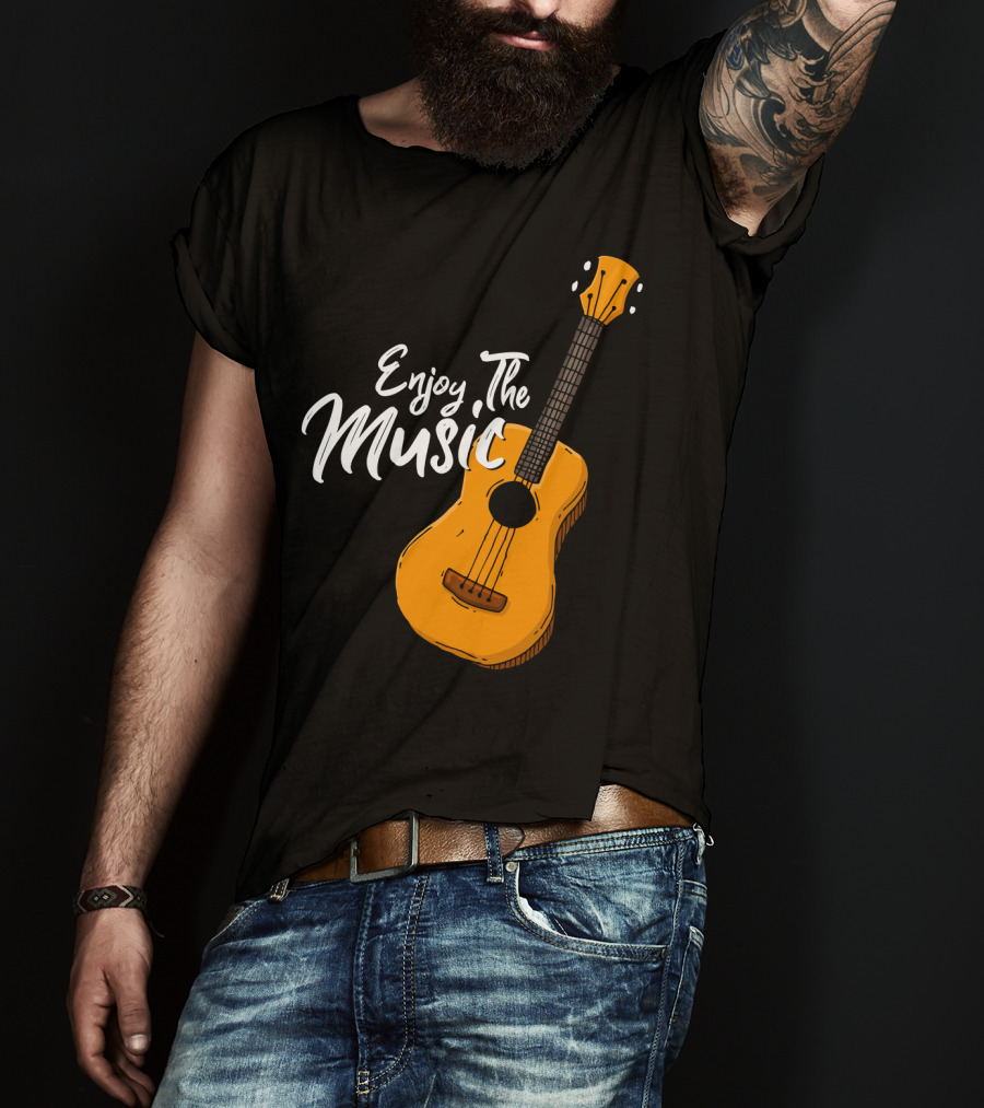 Enjoy The Music Acoustic Guitar T-Shirt