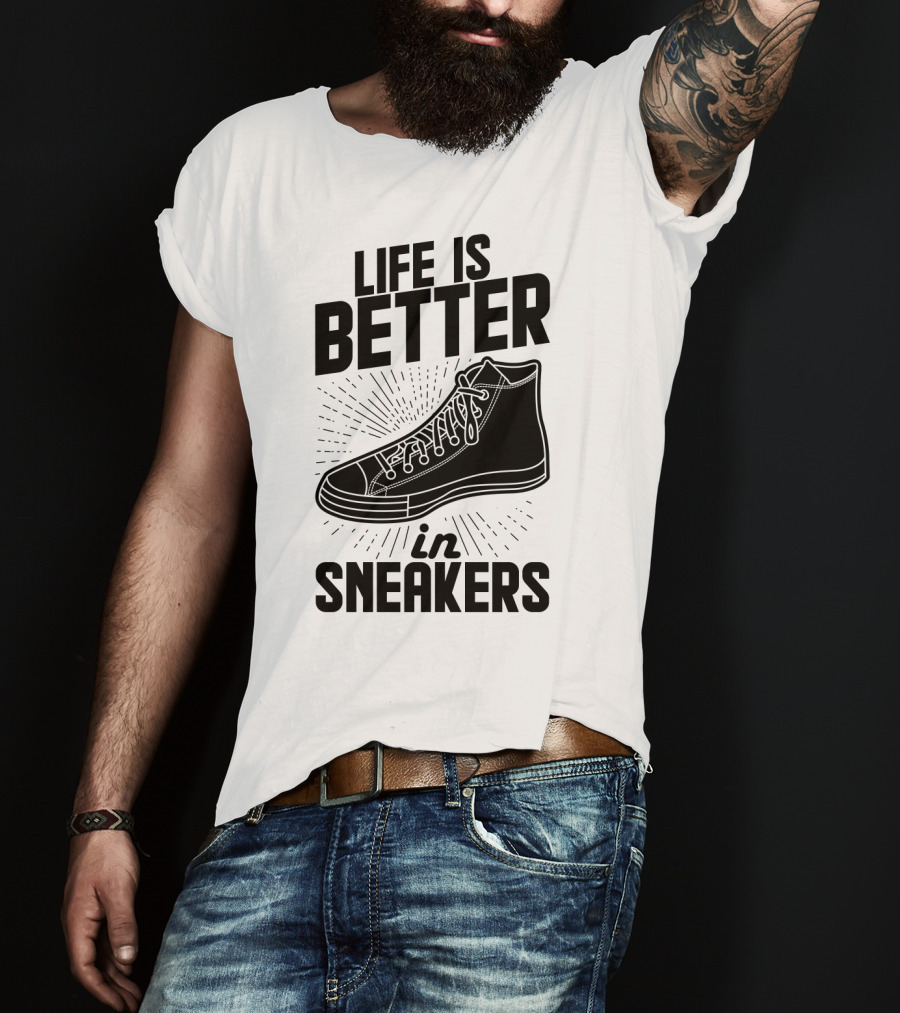 Life Is Better In Sneakers Retro High-Top T-Shirt