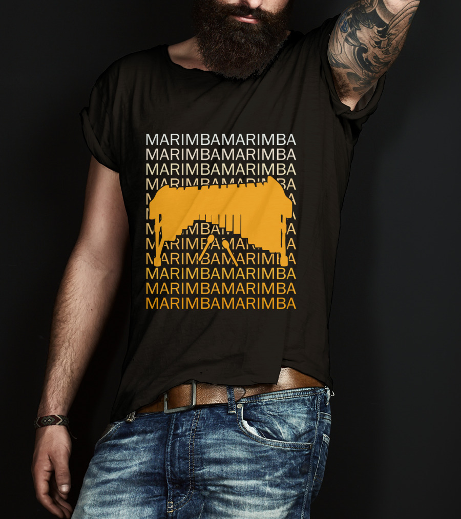 Marimba Marimba Marimba Yellow Instrument T-Shirt