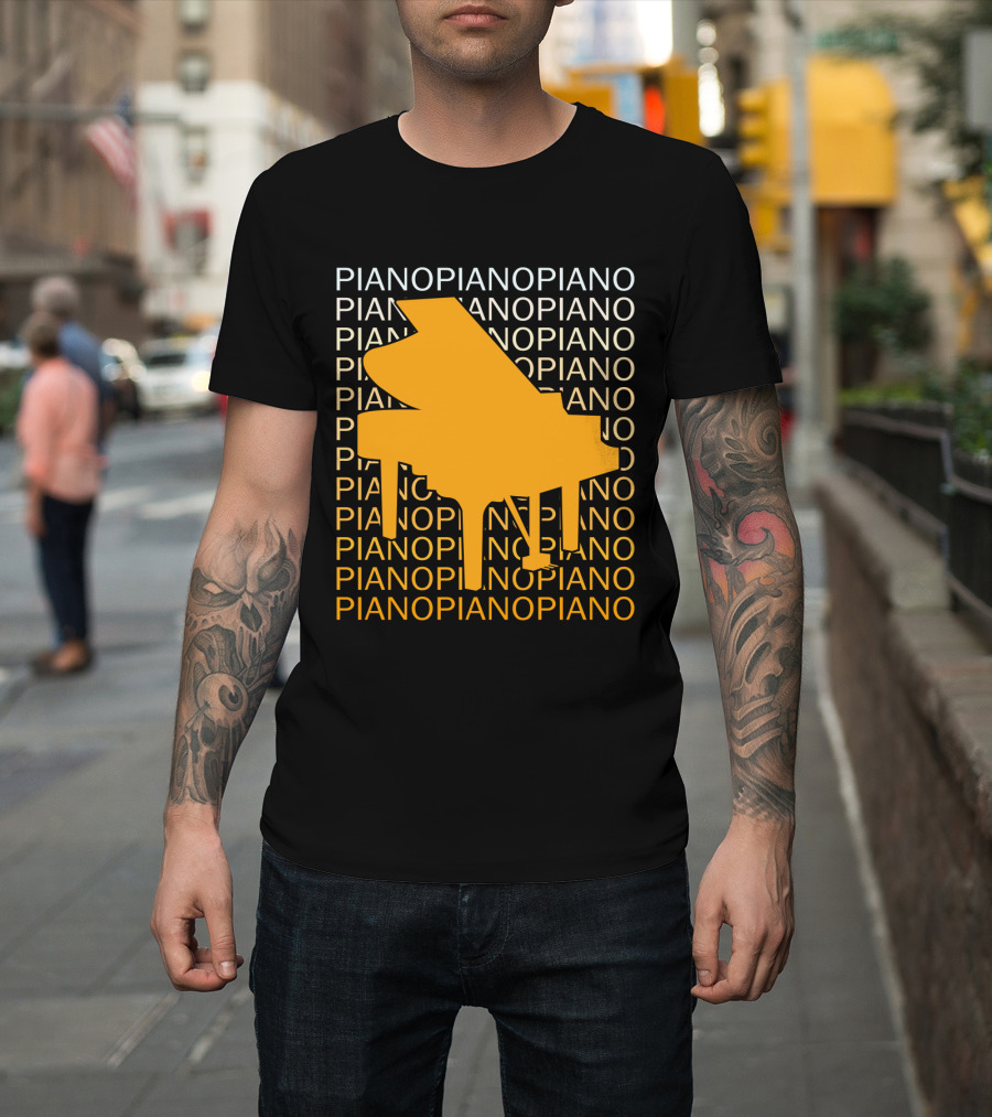 Piano Humor Repeated Piano T-Shirt