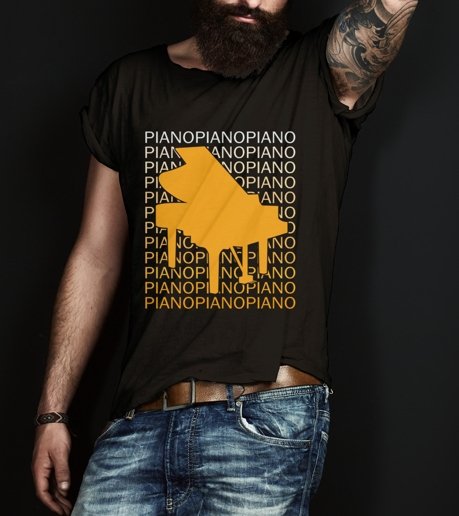Piano Humor Repeated Piano T-Shirt