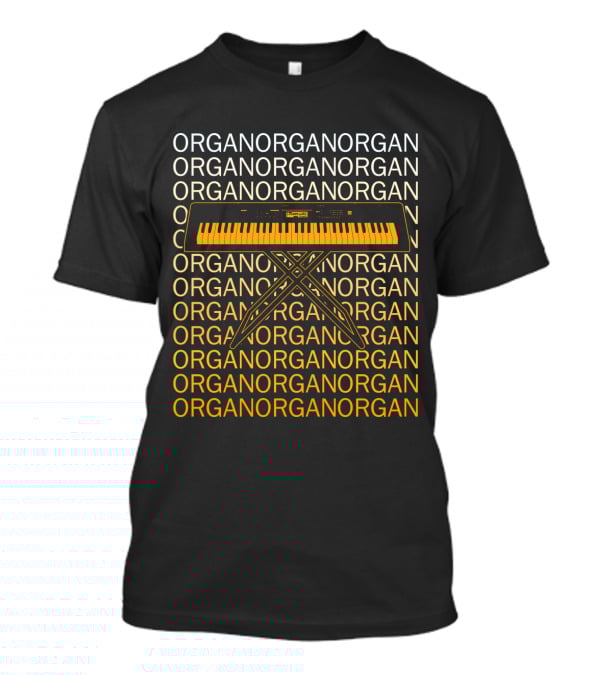 ORGAN ORGAN ORGAN Repeated Keyboard With Stand T-Shirt