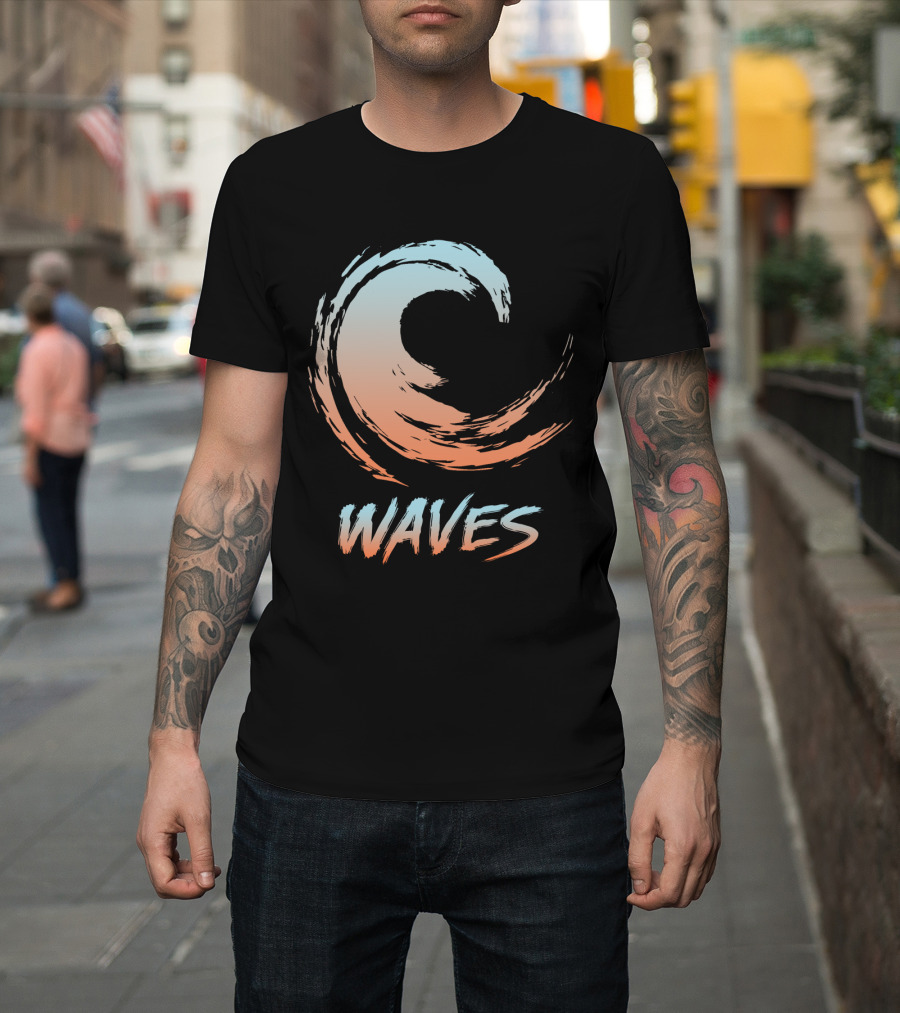 Waves Gradient Brushstroke T-Shirt