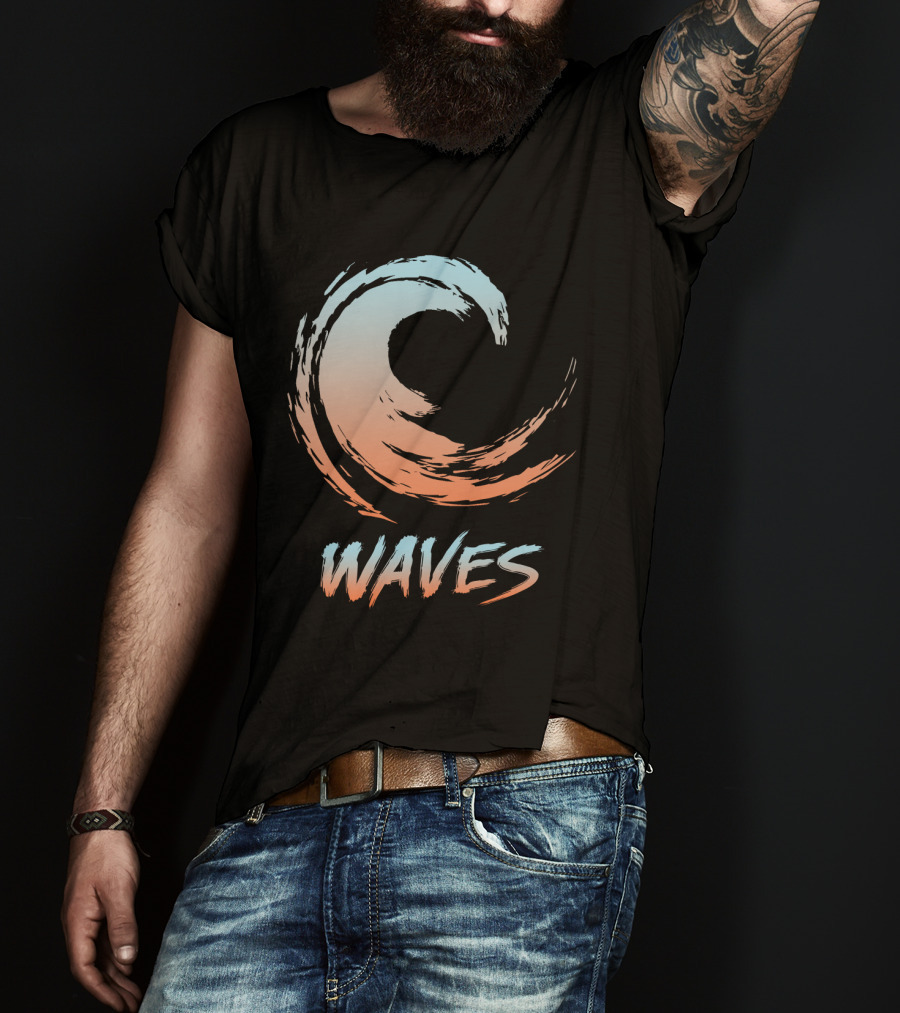 Waves Gradient Brushstroke T-Shirt