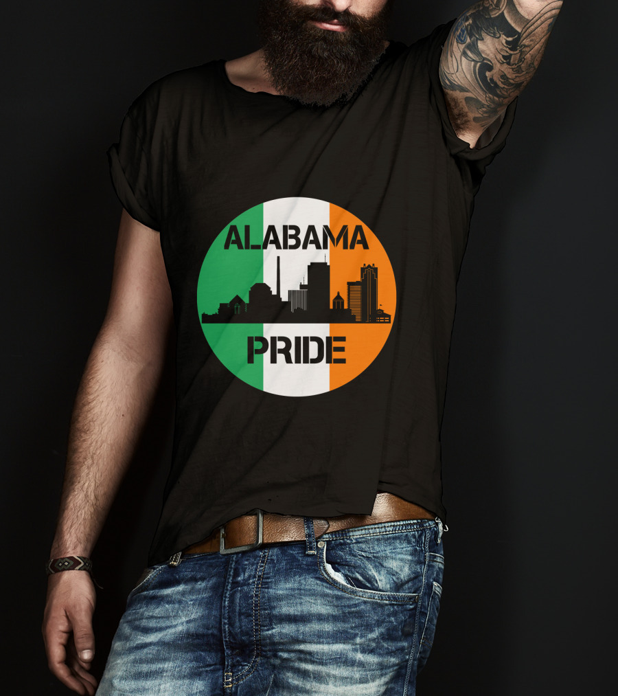 Alabama Pride Irish Flag Skyline T-Shirt